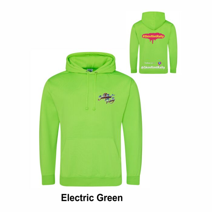 Skinflint Rally Electric Green Hoodie Kids Thumbnail