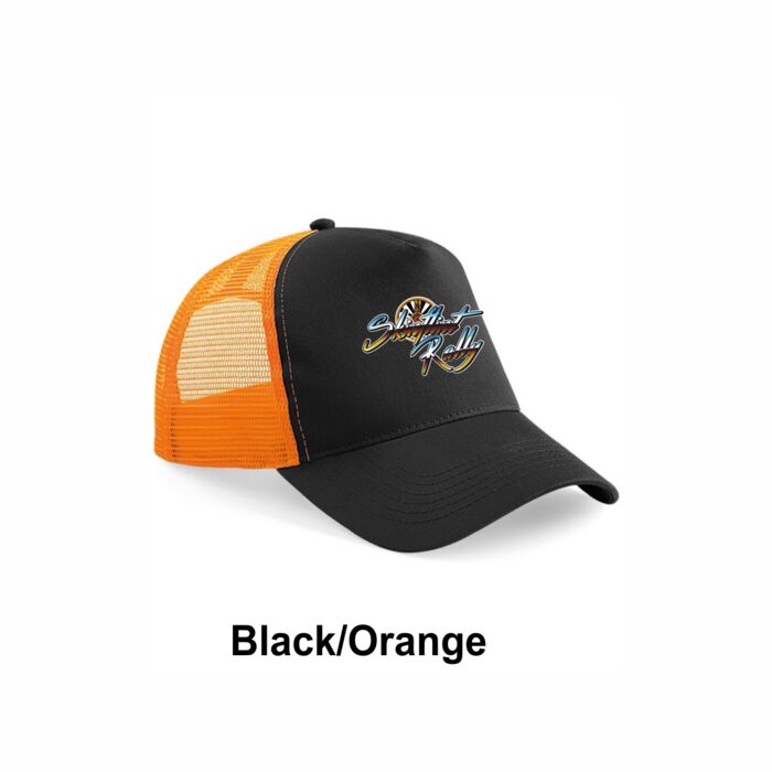 Skinflint Rally Black/Orange Snapback Trucker Hat Thumbnail