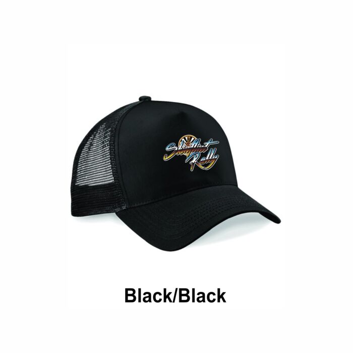 Skinflint Rally Black/Black Snapback Trucker Hat Thumbnail