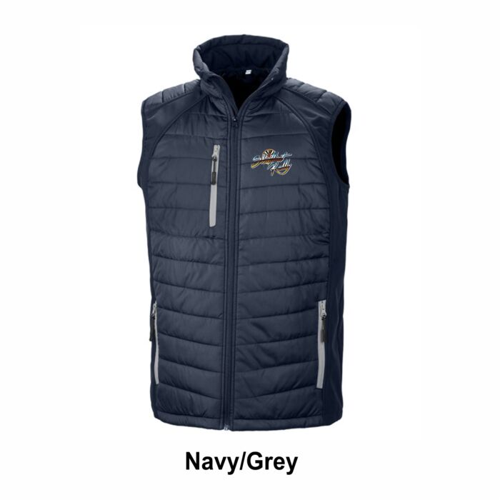 Skinflint Rally Navy/Grey Padded Softshell Gilet Thumbnail